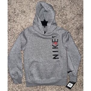 Nike 3BRAND Long Sleeve‎ Sweatshirt Gray Hooded Boys Youth Small